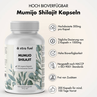 Shilajit-capsules - 200x Mumijo-capsules - prijs-prestatiewinnaar