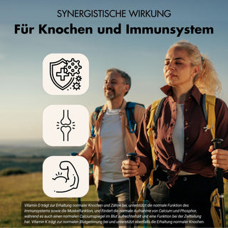 Vitamine D3 + K2-capsules - 20.000 I.U. + 200mcg - zeer zuiver & vegetarisch