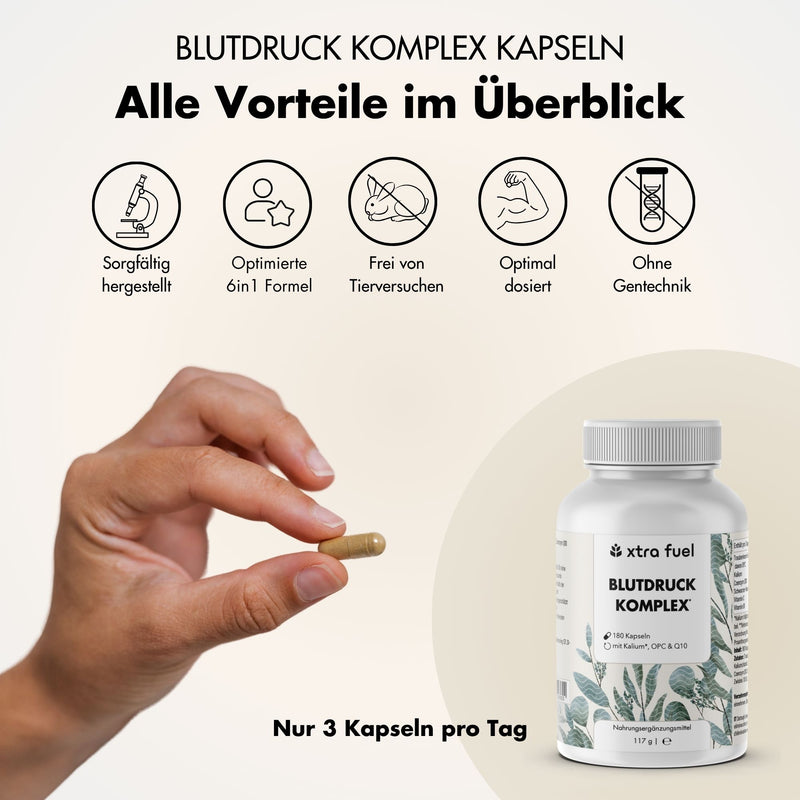 Blood Pressure Capsules* - OPC with Potassium, Q10, Black Garlic & Vitamin C
