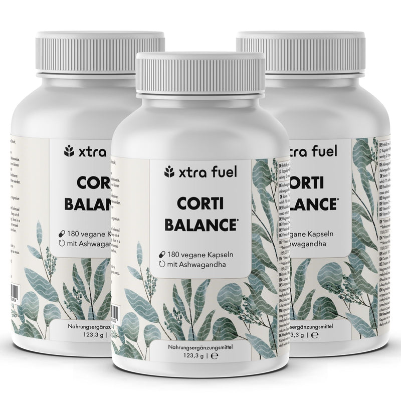 Corti Balance* - Cortisol Kapseln* - Nährstoffmix mit Ashwagandha, Rhodiola & Vitamin B6