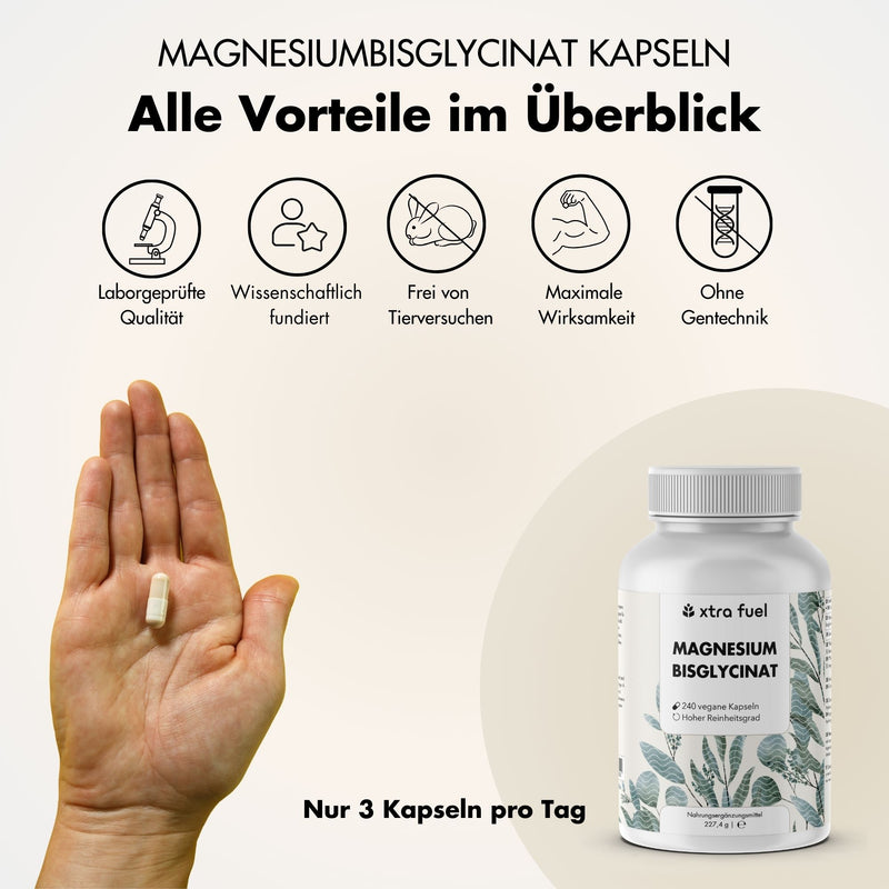 Magnesiumbisglycinaat - chelaatformule met 315 mg elementair magnesium